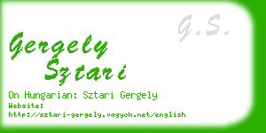 gergely sztari business card